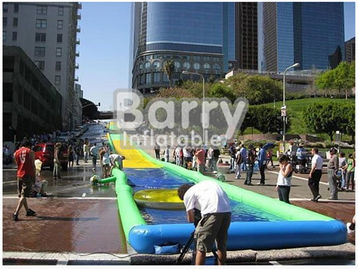 Corrediça de água inflável gigante de encerado do PVC, corrediça feita sob encomenda do deslizamento N da cidade do partido