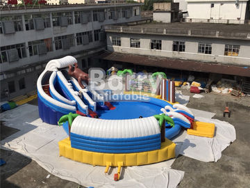 Parque inflável da água do PVC Aquapark do costume com associação e corrediça para crianças