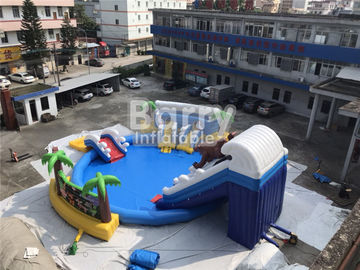 Parque inflável da água do PVC Aquapark do costume com associação e corrediça para crianças