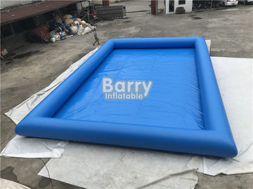 PVC feito-à-medida de 0.9mm retângulo azul selado da piscina ar inflável