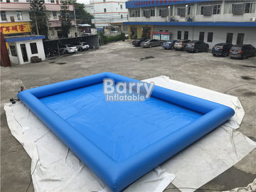 PVC feito-à-medida de 0.9mm retângulo azul selado da piscina ar inflável