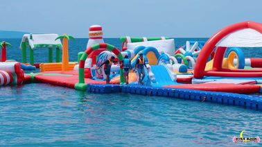 Parque inflável da água da ilha, parques de diversões fantásticos para o evento comercial