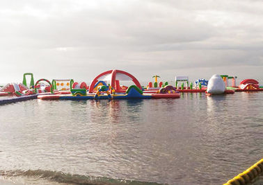 Parque inflável da água da ilha, parques de diversões fantásticos para o evento comercial
