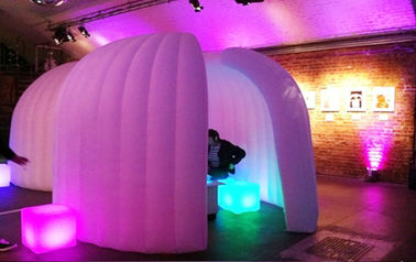 Sala de reunião inflável curvada inflável da parede da feira profissional interna/exterior