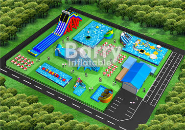 Equipamento inflável do parque da água da explosão comercial para crianças e adultos