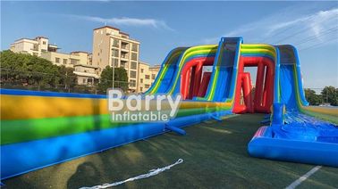 Corrediças de água infláveis personalizadas das pistas gigantes do arco-íris 3 comerciais para o adulto e as crianças