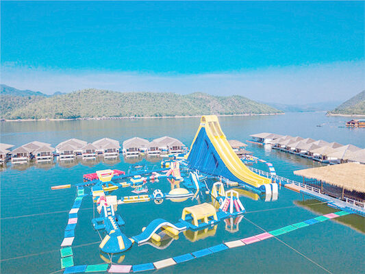 Jogos infláveis do parque da água do entretenimento para a associação