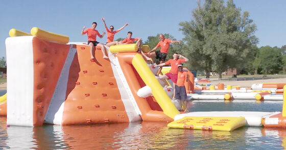Parque de flutuação da corrediça de água do quintal das crianças de Aqua Sports Water Park Inflatable