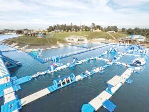 jogos de flutuação infláveis do parque da água de encerado do PVC de 0.9mm para a associação do hotel