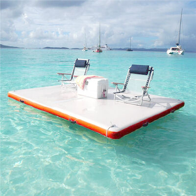 Ioga de flutuação Mat Inflatable Swim Platform Raft da ilha inflável do PVC