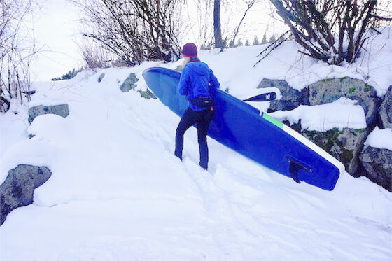 Placa inflável azul do SUP da resina de cola Epoxy para o parque da neve