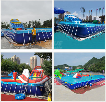 Grande quadro de aço inoxidável portátil nadador do metal da associação de água do PVC