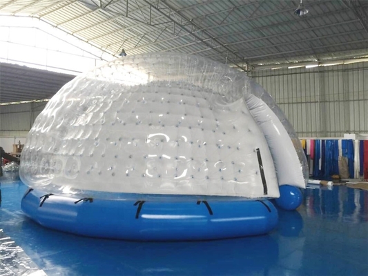 Barraca clara inflável de acampamento exterior Crystal Bubble Tent da abóbada da família