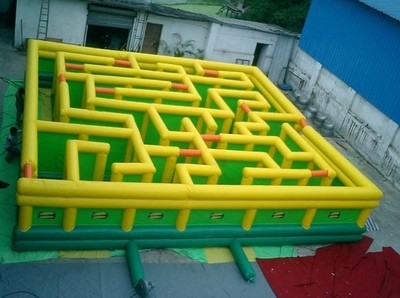 Fogo - milho inflável Maze Game da explosão do curso de obstáculo do retardador