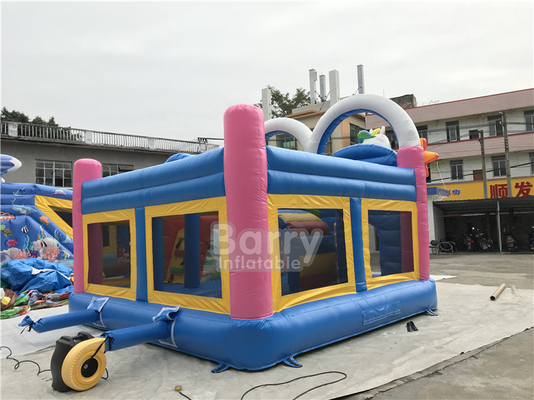 Parque personalizado do salto do PVC Unicorn Inflatable Jumping Bouncer House para a atividade