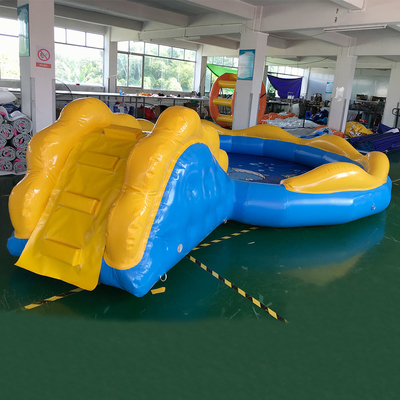 Cor azul e amarela da piscina quadrada profunda inflável das crianças