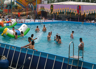 Grande associação retangular comercial do quadro do metal, piscina móvel para o parque