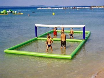 Jogos infláveis exteriores da praia/corte de voleibol inflável da água para o beira-mar