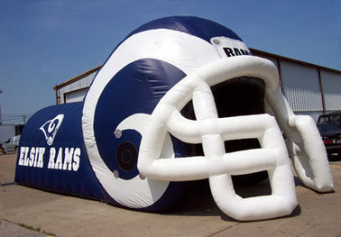 Capacete de futebol inflável gigante do aluguel corrido completamente para atividades de escola