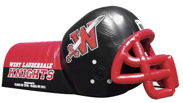 Túnel inflável surpreendente do capacete da explosão dos jogos dos esportes com PVC de 0.55mm
