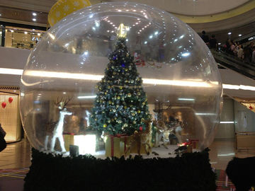 Bola inflável clara gigante da neve dos produtos da propaganda do PVC para o Natal