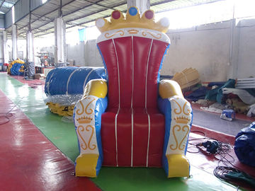 A decoração inflável maravilhosa do trono, areja trono inflável não lacrado do PVC para o rei