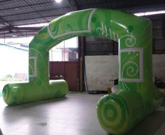 Arco inflável ereto livre do padrão verde, arco inflável de encerado do PVC para anunciar