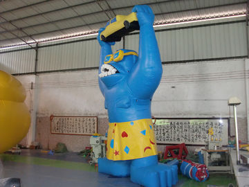 Desenhos animados infláveis gigantes, encerado Gorila inflável do PVC para anunciar