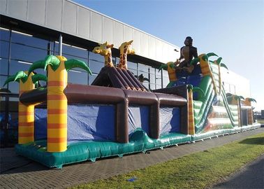Curso de obstáculo inflável do divertimento extremo, leão-de-chácara do curso de obstáculo do PVC de 0.55mm