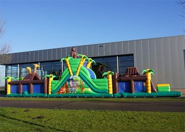 Campo de jogos Bouncy inflável gigante dos castelos do curso de obstáculo da combinação