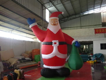Produtos de anúncio infláveis de encerado do PVC, Santa Claus inflável para a decoração do Xmas do shopping