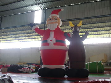 Produtos de anúncio infláveis de encerado do PVC, Santa Claus inflável para a decoração do Xmas do shopping