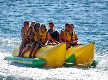 Barco inflável de barco de banana dos esportes de água/banana do dobro para jogos infláveis da água
