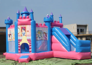 Grande arrendamento combinado inflável exterior da princesa Jumping Castelo Com Deslizamento