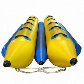 Fogo - tubo inflável resistente do jogo da água da pista do dobro do barco do brinquedo de 12 assentos