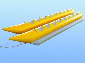 Barco inflável da banana do cavaleiro da água de encerado do PVC de Plato do aluguel com tubo dobro