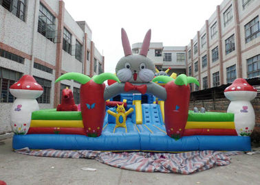 Castelo Bouncy comercial inflável gigante impermeável com leão-de-chácara de salto