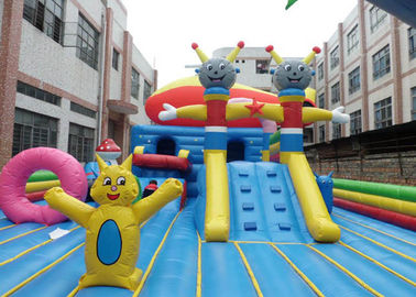 Castelo Bouncy comercial inflável gigante impermeável com leão-de-chácara de salto