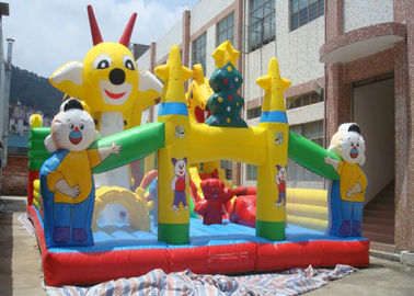 Campo de jogos inflável personalizado da criança dos desenhos animados com o encerado durável do PVC