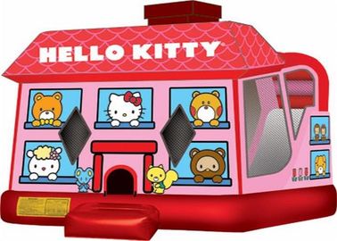 Leão-de-chácara inflável vermelho bonito, leão-de-chácara inflável de Hello Kitty para o jogo da criança