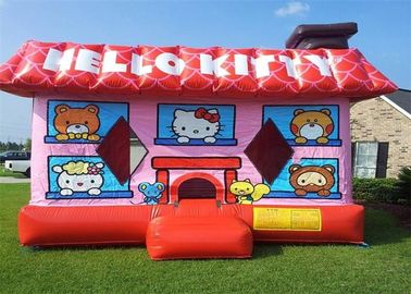 Leão-de-chácara inflável vermelho bonito, leão-de-chácara inflável de Hello Kitty para o jogo da criança