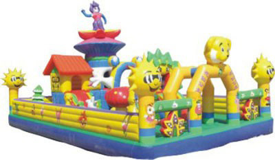 jogos de terra de salto do leão-de-chácara do castelo do parque de diversões 18oz inflável