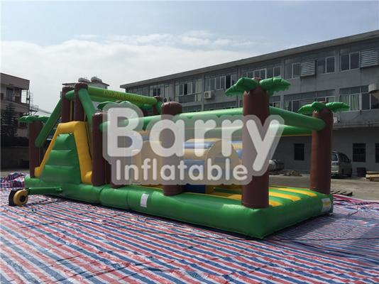 Curso de obstáculo inflável comercial exterior para crianças