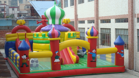 Parque de salto do jogo do castelo do PVC do leão-de-chácara inflável comercial 0.55mm