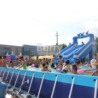 PVC da piscina 0.9mm do quadro do metal EN71 para o parque de diversões do verão