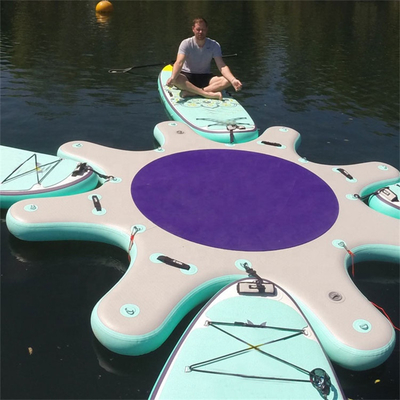Plataforma inflável da placa de ressaca da ioga da doca do Sup da água do esporte do lazer