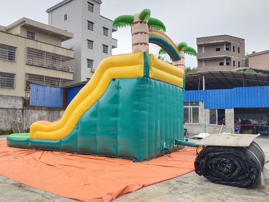 a água inflável comercial do PVC de 0.55mm desliza palmeiras