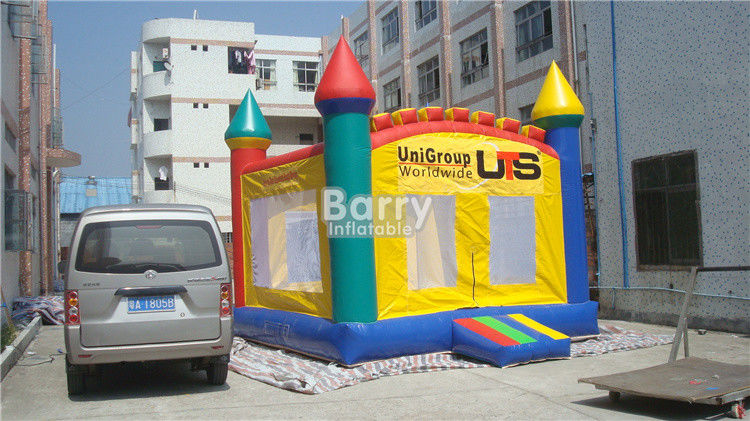 Encerado comercial do PVC da casa 0.55mm do salto do leão-de-chácara inflável da festa de anos