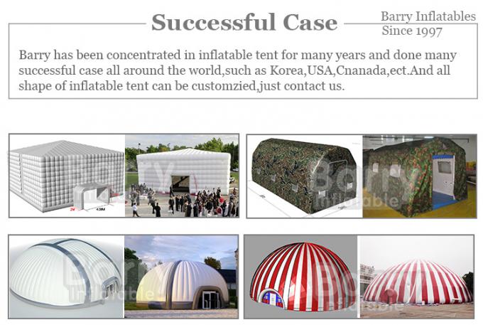 Cubo de barraca inflável de PVC de 0,55 mm para grandes eventos cor branca 1