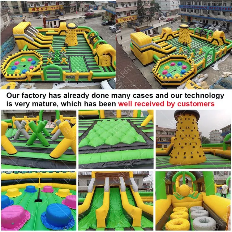 Fun Crazy Ride Parque de diversões Jogos Animal Bg Bouncer Curso de Obstáculos Slide Parque temático inflável 5